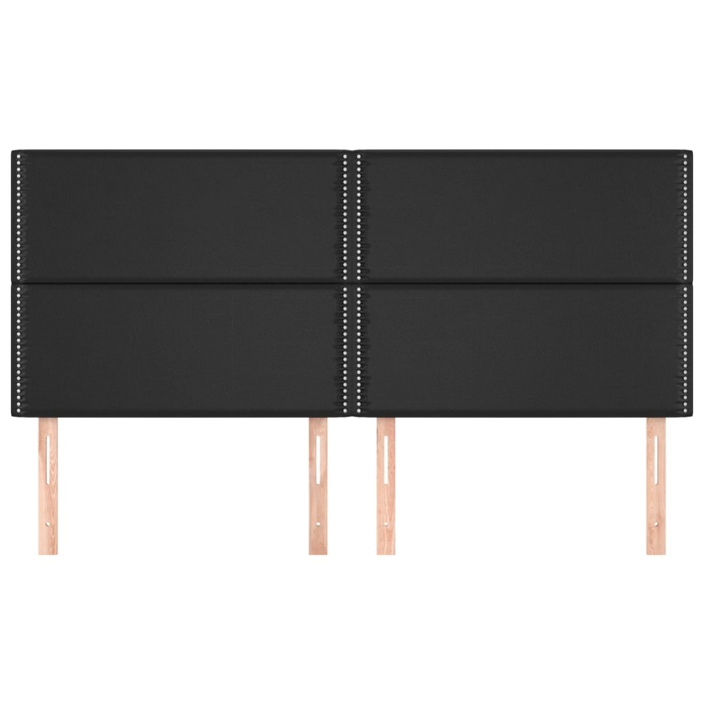 Uzglavlje Crno 200x5x118/128 cm Imitacija kože