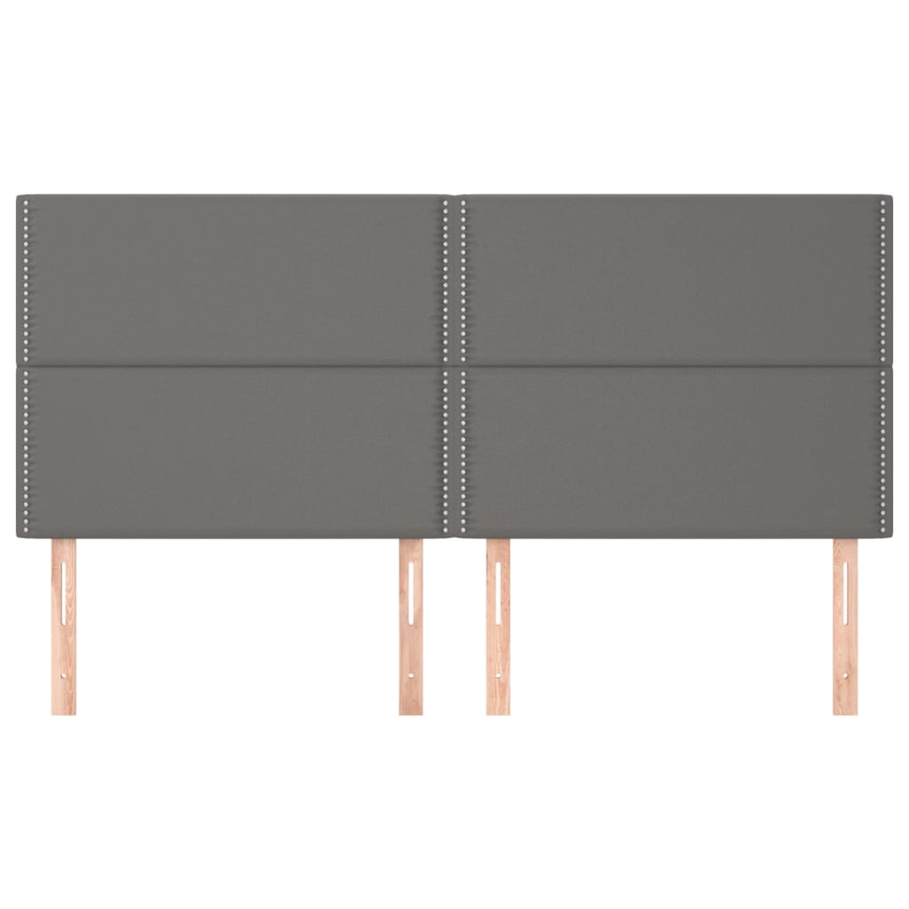 Uzglavlje sivo 200x5x118/128 cm umjetna koža