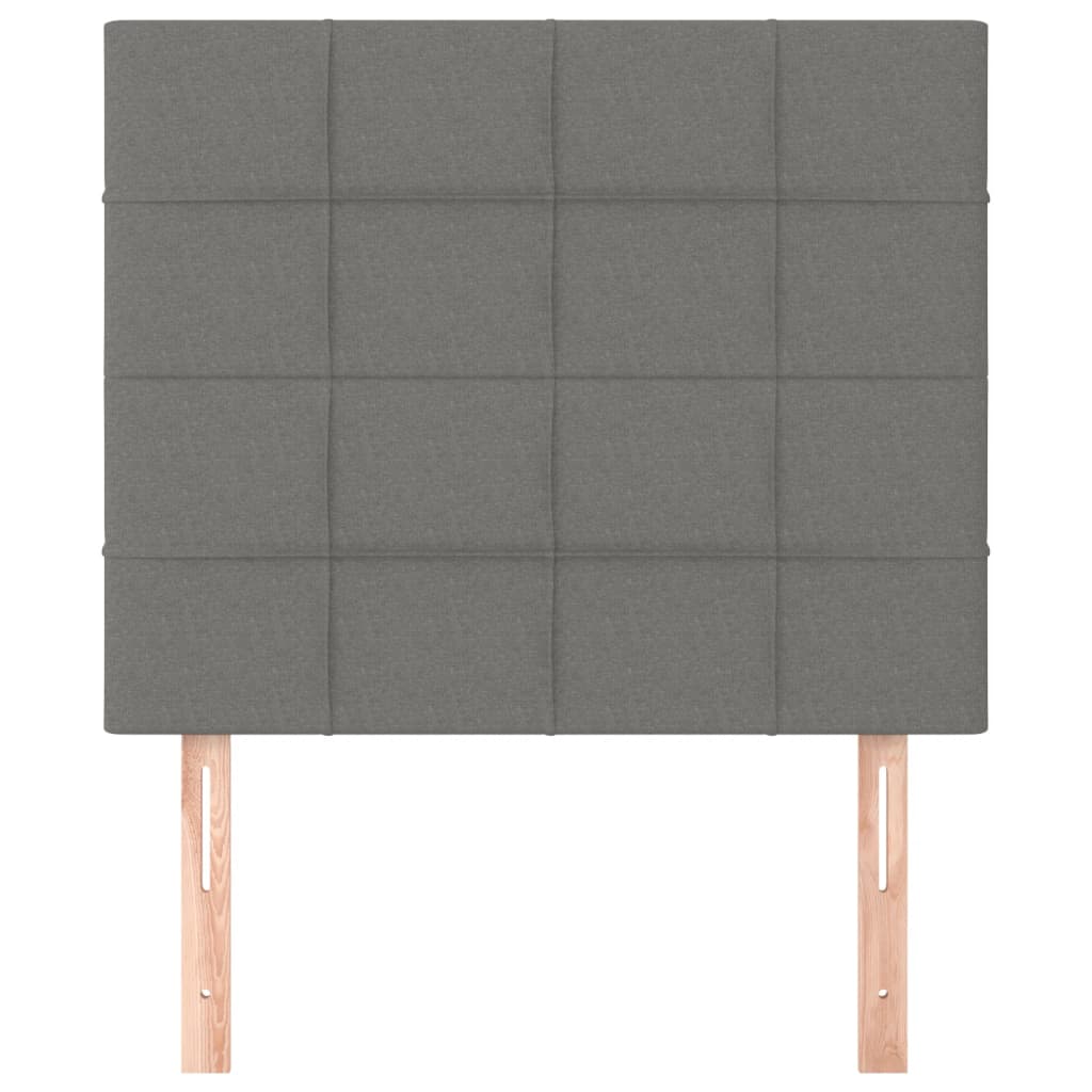Uzglavlje tamno sivo 80x5x118/128 cm tkanina