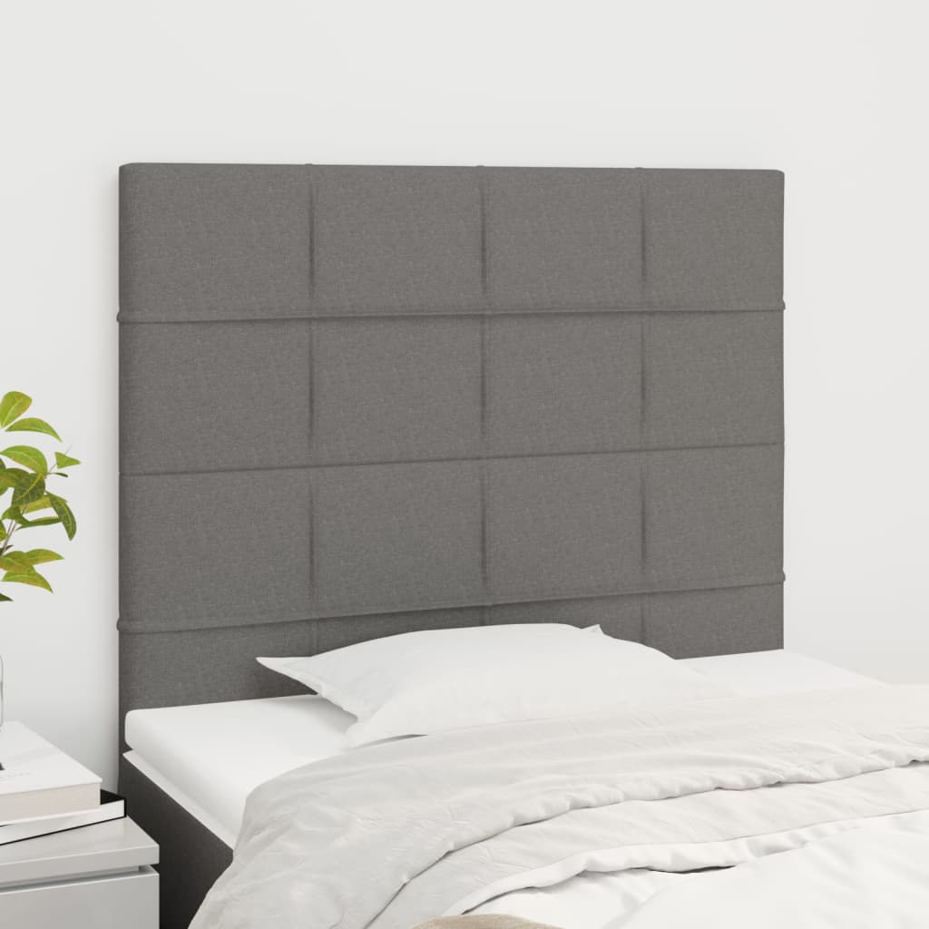 Uzglavlje tamno sivo 80x5x118/128 cm tkanina