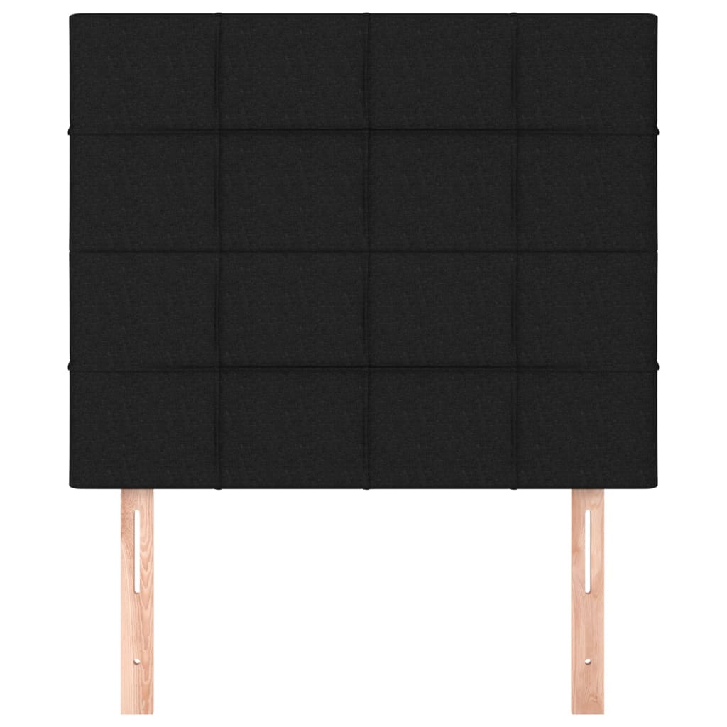 Uzglavlje Crno 80x5x118/128 cm Tkanina