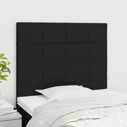 Uzglavlje Crno 80x5x118/128 cm Tkanina