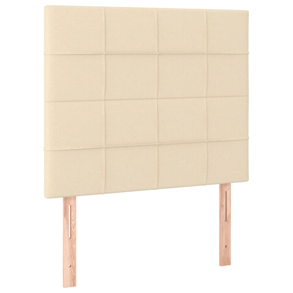 Uzglavlje krem boje 80x5x118/128 cm tkanina