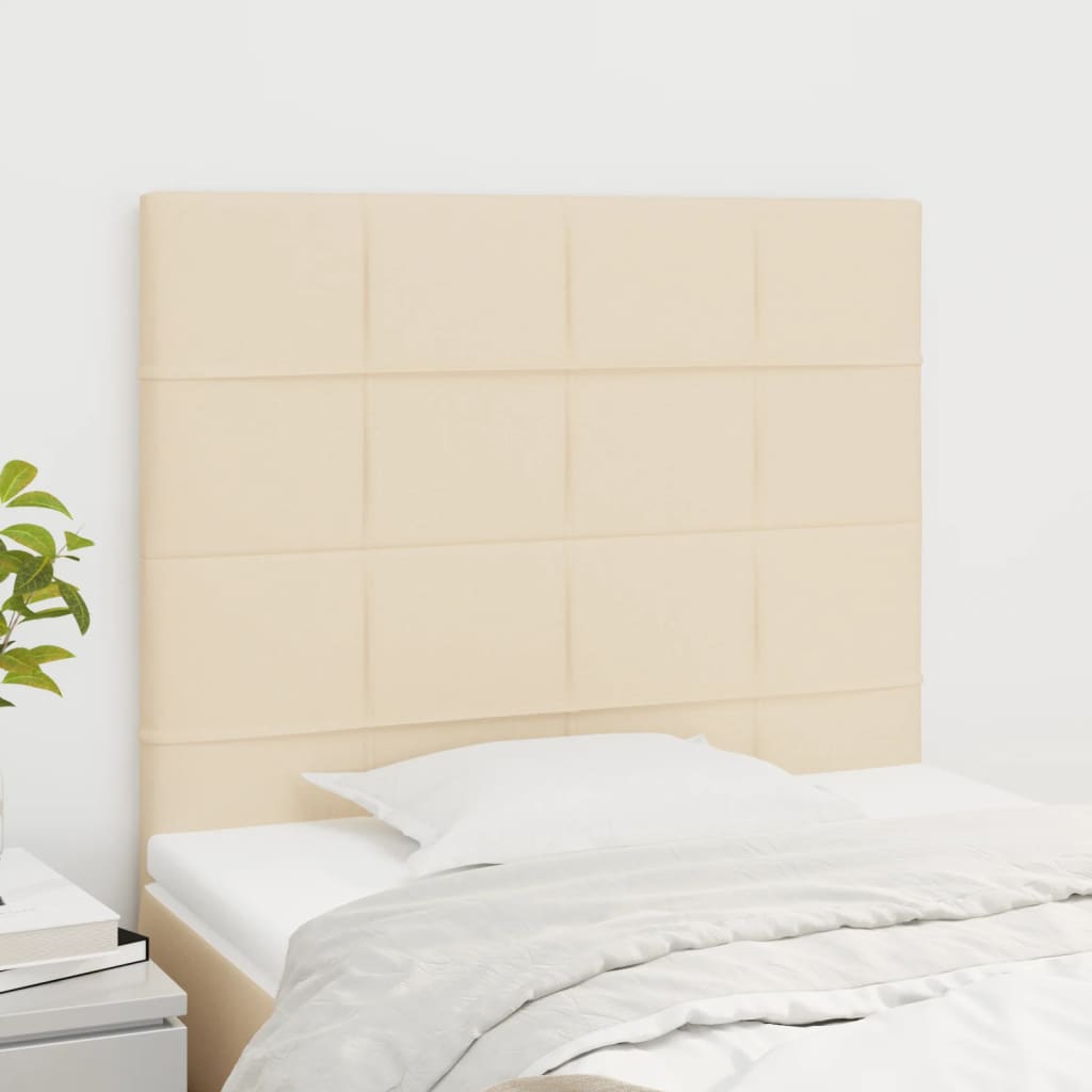 Uzglavlje krem boje 80x5x118/128 cm tkanina