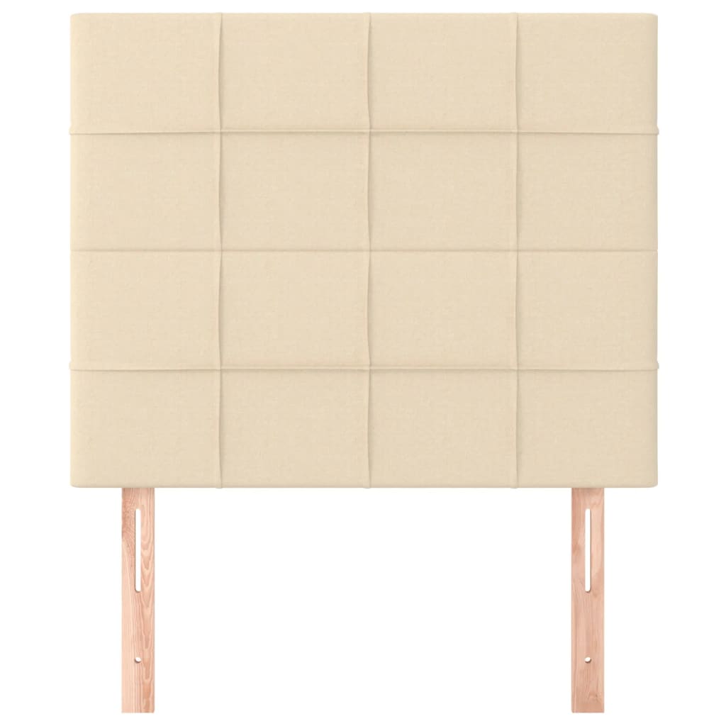 Uzglavlje krem boje 90x5x118/128 cm tkanina