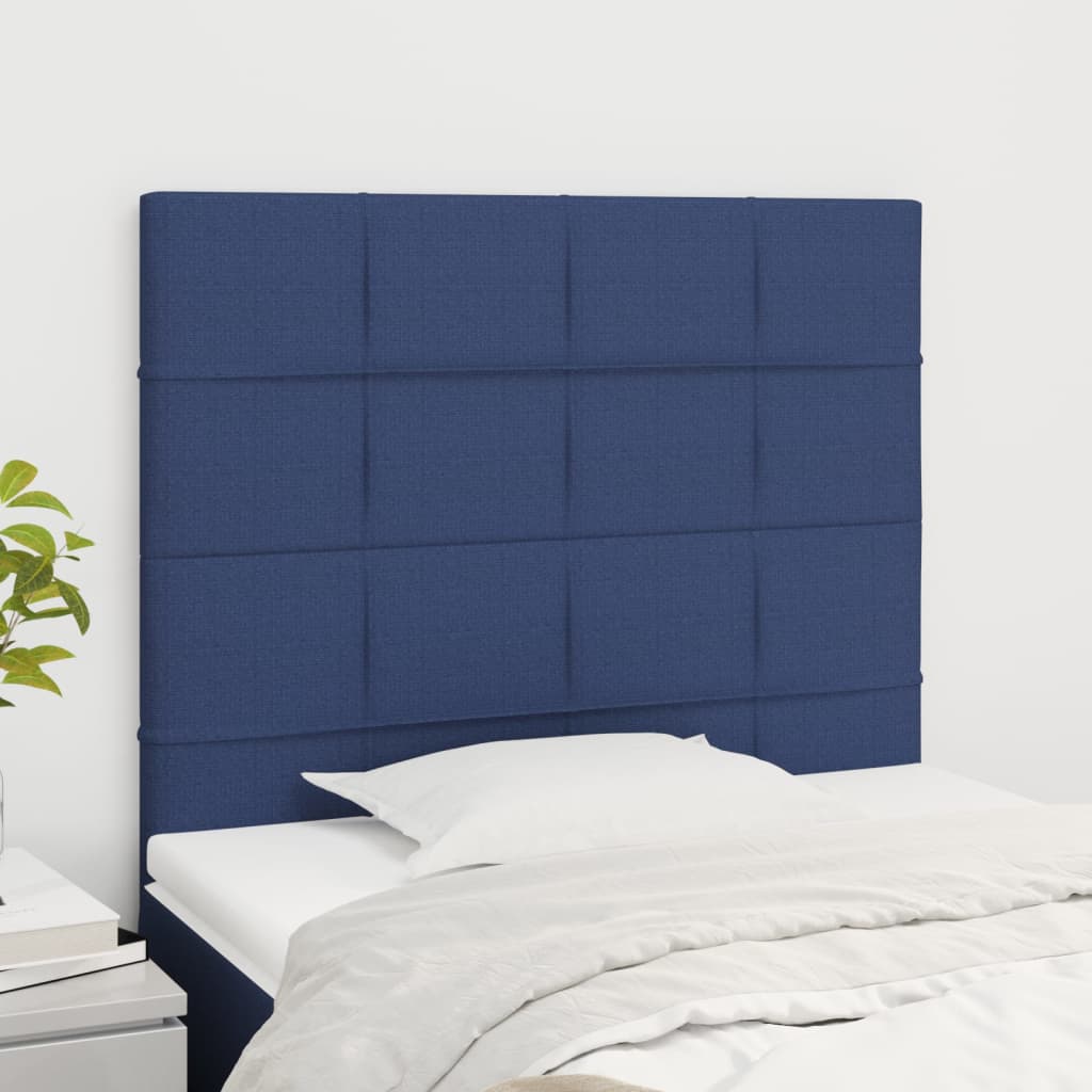 Uzglavlje plavo 90x5x118/128 cm tkanina