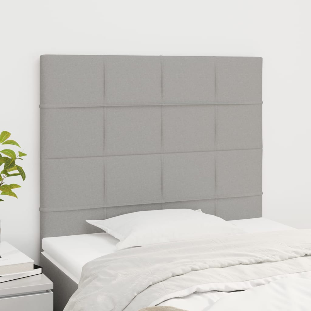 Uzglavlje svijetlosivo 100x5x118/128 cm tkanina