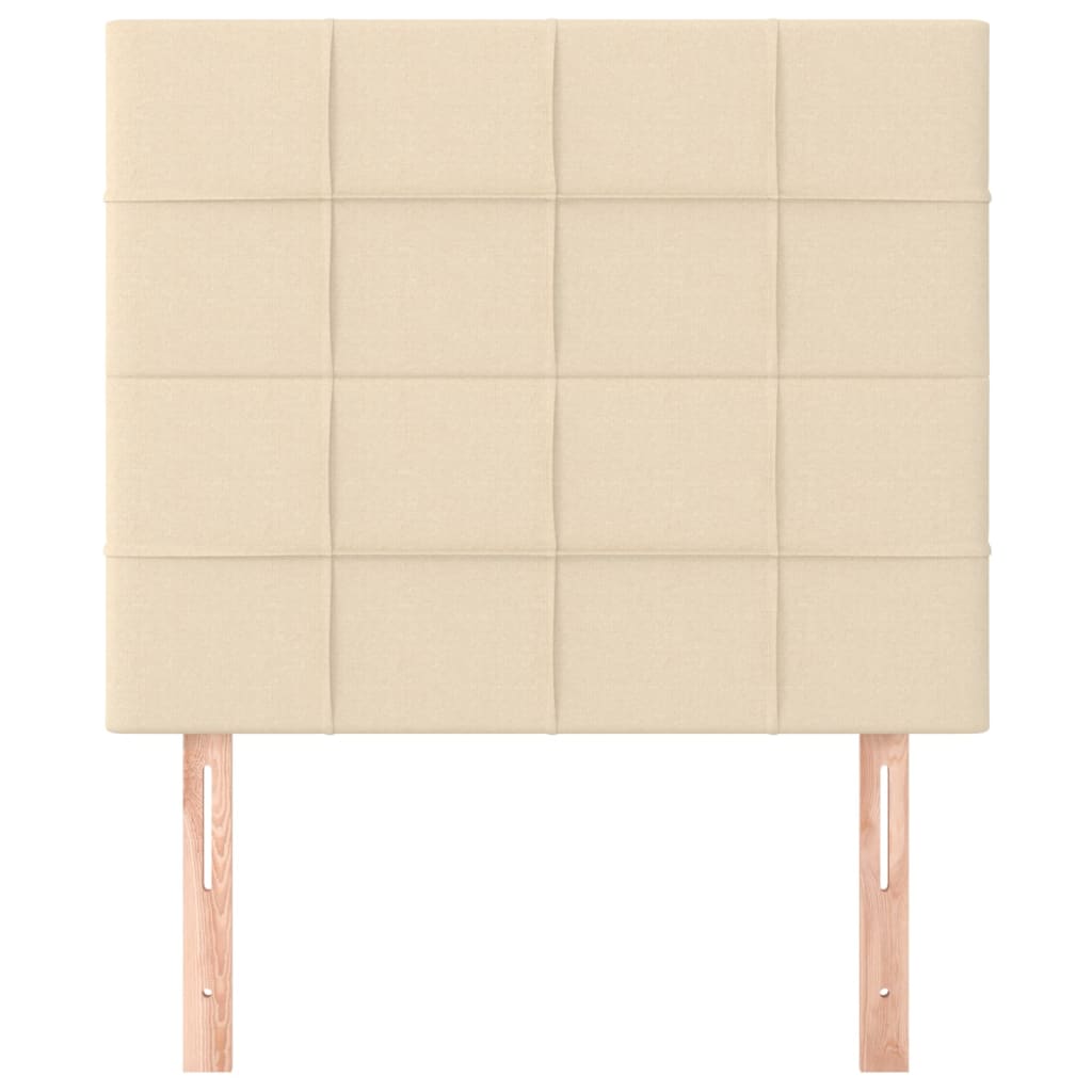 Uzglavlje krem boje 100x5x118/128 cm tkanina