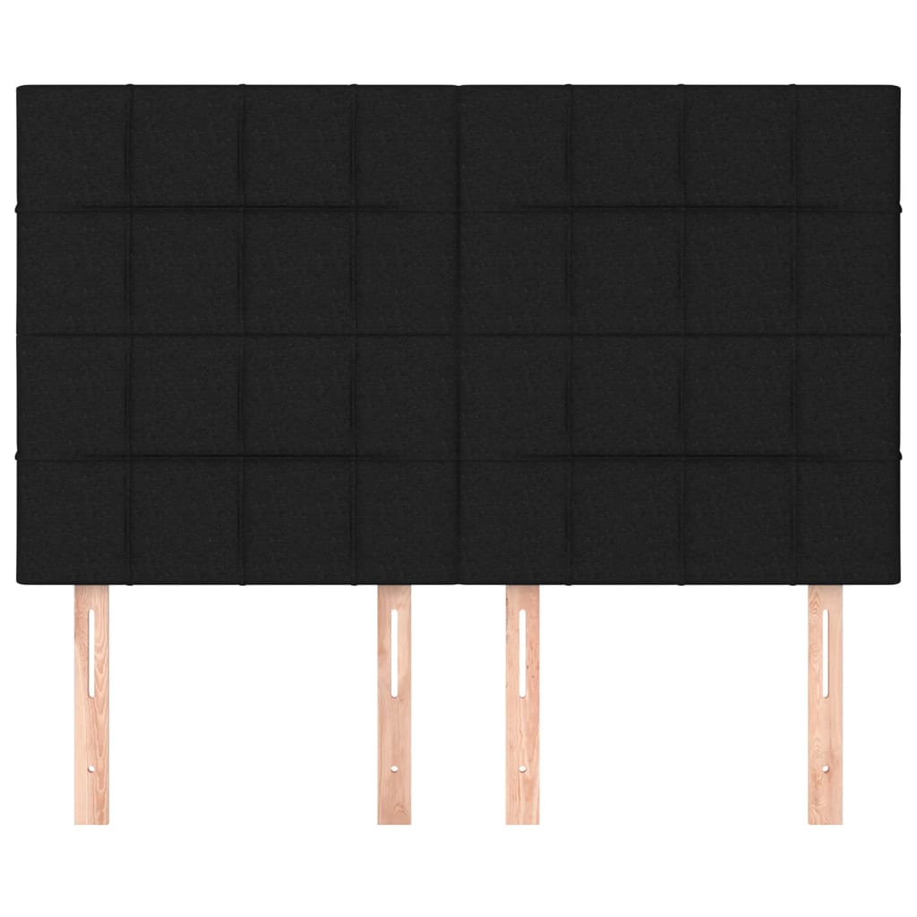 Uzglavlje crno 144x5x118/128 cm tkanina
