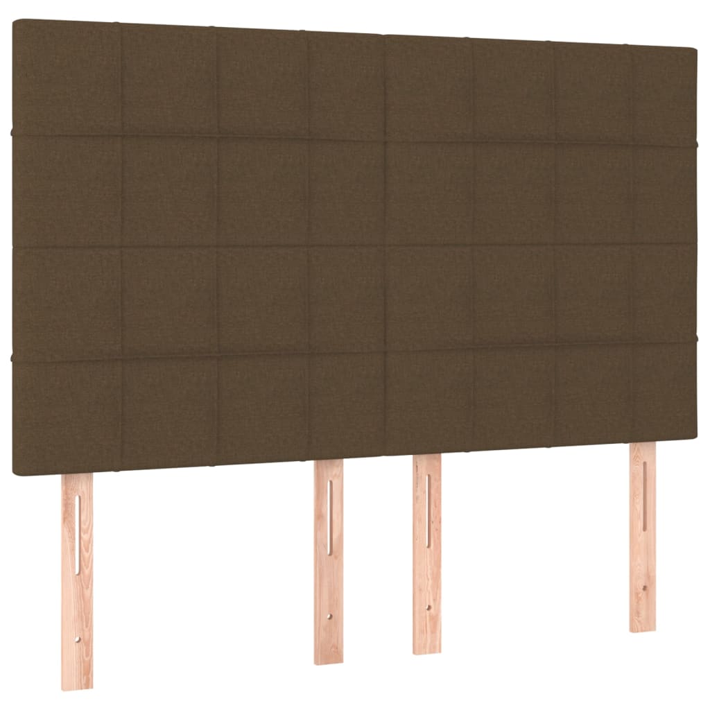 Uzglavlje tamnosmeđe 144x5x118/128 cm tkanina