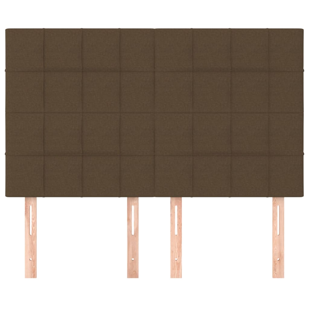 Uzglavlje tamnosmeđe 144x5x118/128 cm tkanina