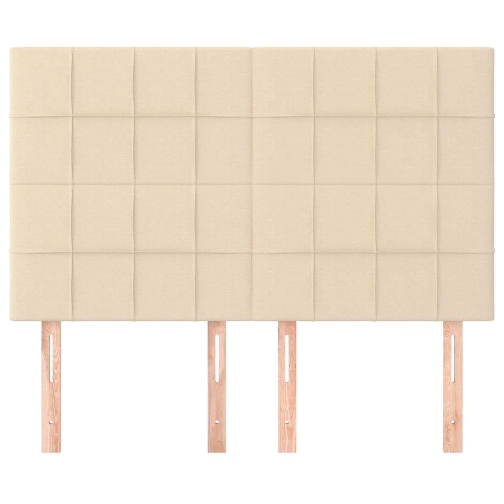 Uzglavlje krem boje 144x5x118/128 cm tkanina