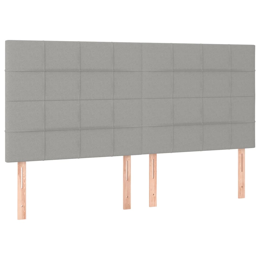 Uzglavlje svijetlosivo 160x5x118/128 cm tkanina