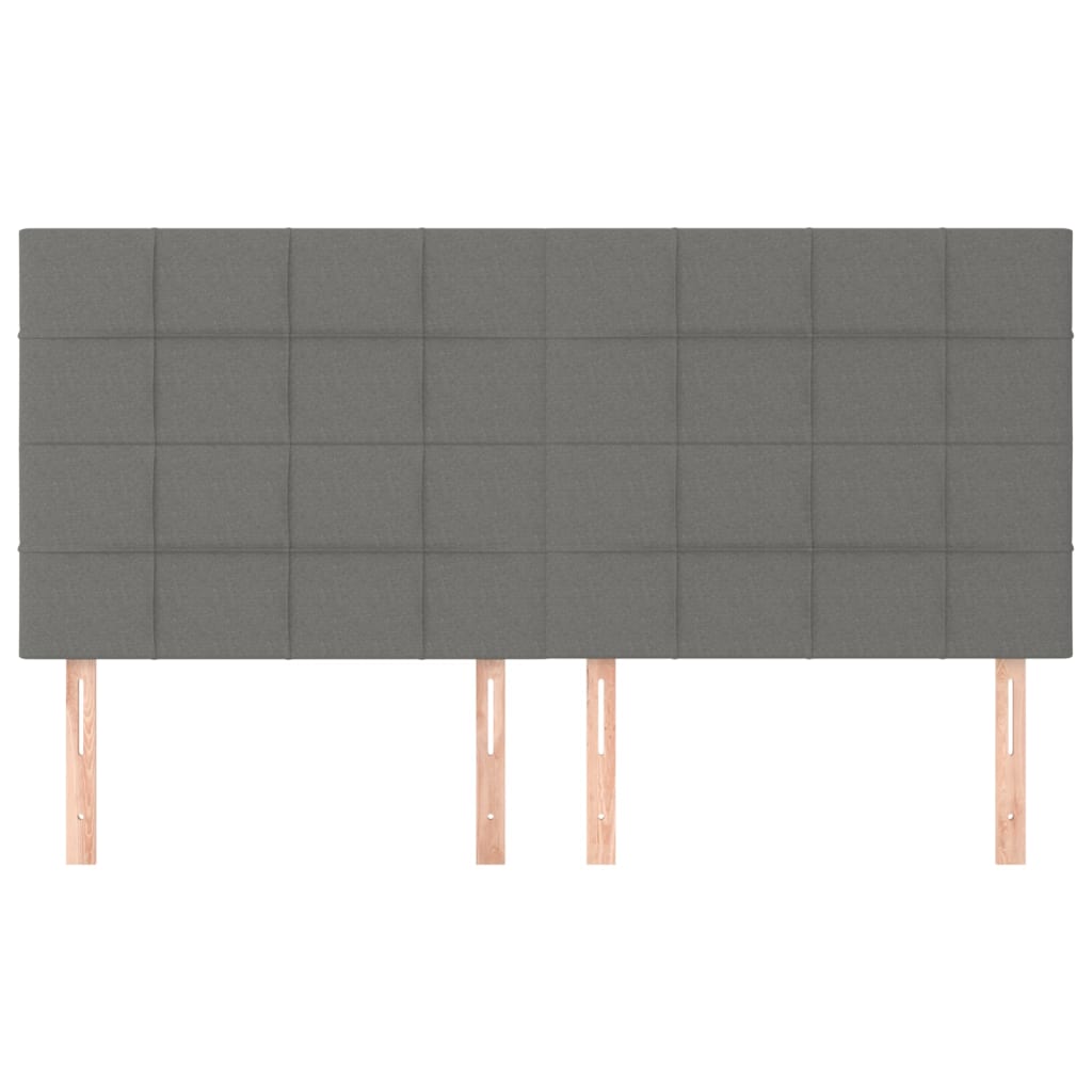 Uzglavlje tamno sivo 160x5x118/128 cm tkanina