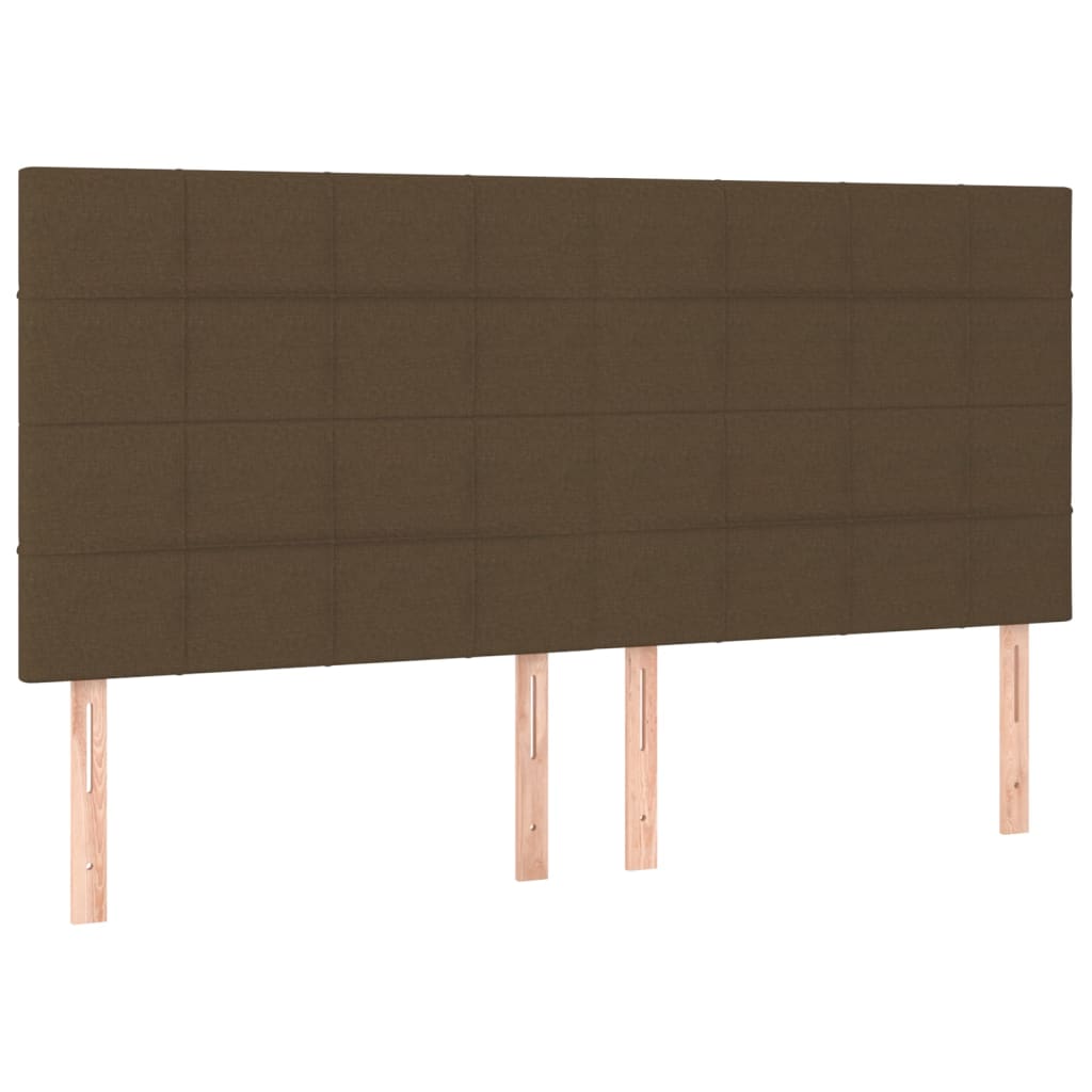 Uzglavlje tamnosmeđe 180x5x118/128 cm tkanina