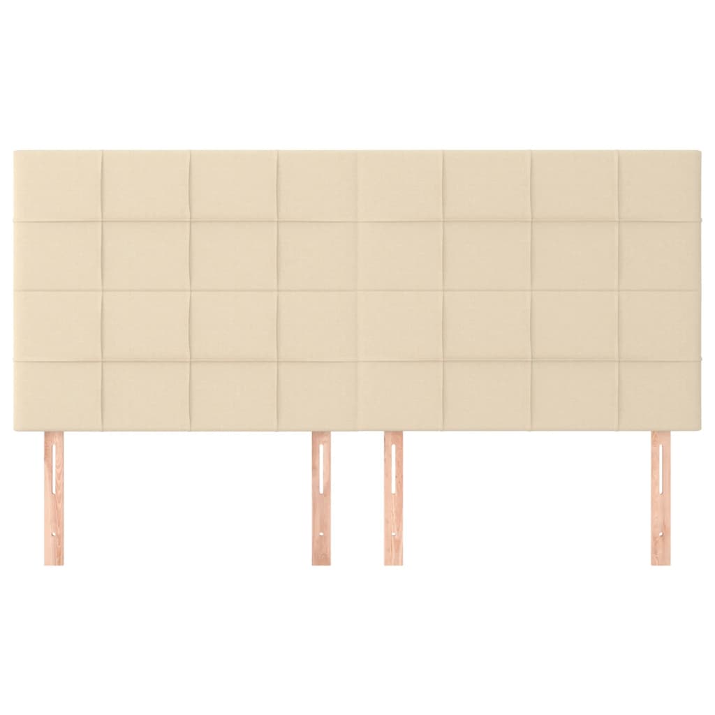 Uzglavlje krem boje 180x5x118/128 cm tkanina