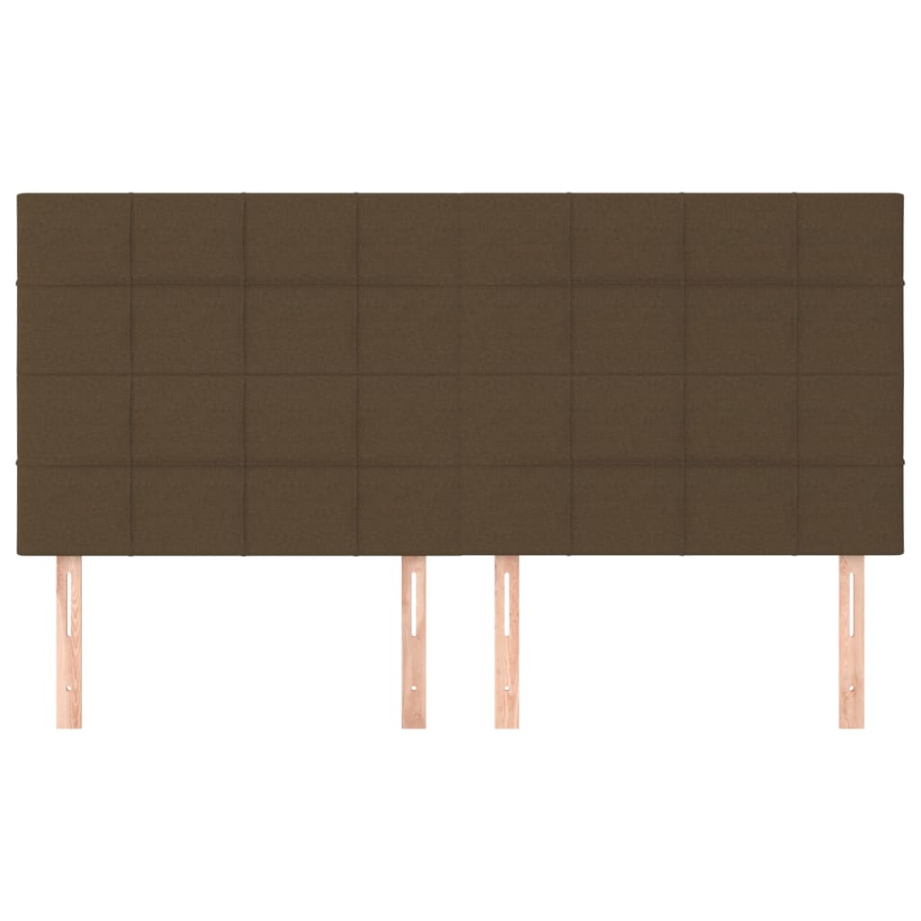 Uzglavlje tamnosmeđe 200x5x118/128 cm tkanina