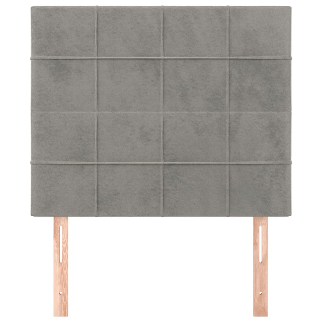 Uzglavlje svijetlosivo 80x5x118/128 cm baršunasto