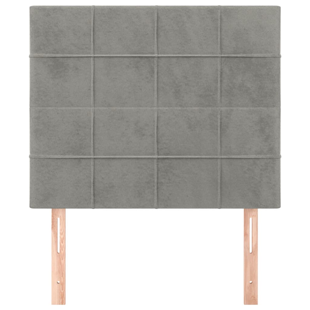 Uzglavlje svijetlosivo 90x5x118/128 cm baršunasto