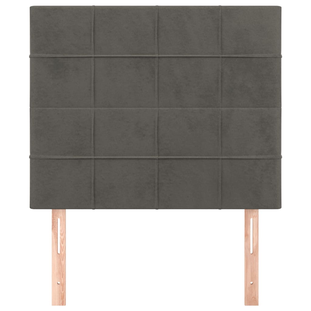 Uzglavlje tamno sivo 100x5x118/128 cm baršunasto