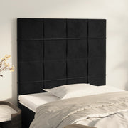 Uzglavlje crno 100x5x118/128 cm baršunasto
