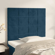 Uzglavlje tamnoplavo 100x5x118/128 cm baršunasto