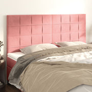 Uzglavlje roza 180x5x118/128 cm baršunasto