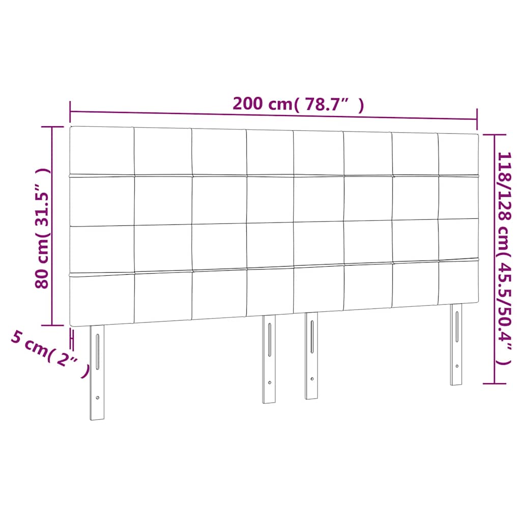 Uzglavlje tamnozeleno 200x5x118/128 cm baršunasto
