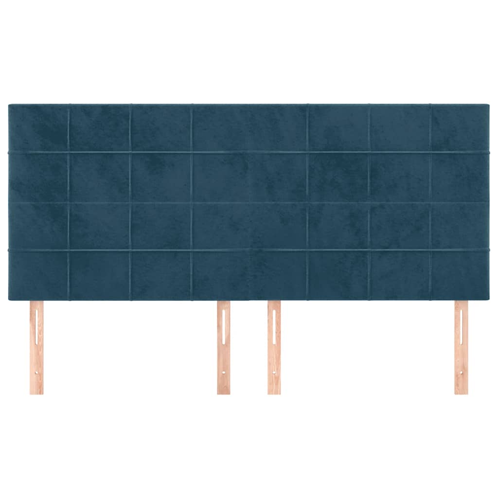 Uzglavlje tamnoplavo 200x5x118/128 cm baršunasto