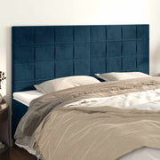 Uzglavlje tamnoplavo 200x5x118/128 cm baršunasto