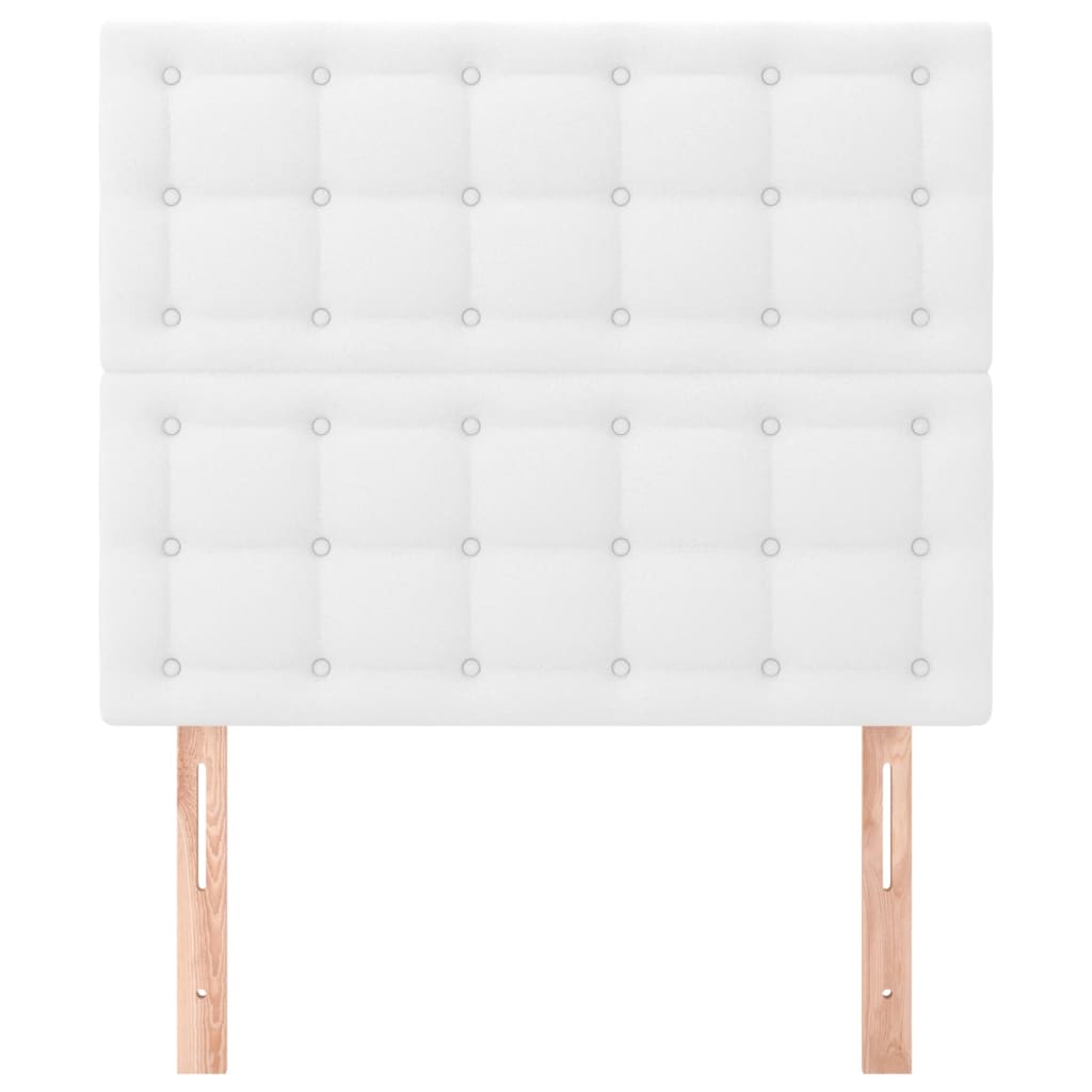 Uzglavlje Bijelo 80x5x118/128 cm Imitacija kože