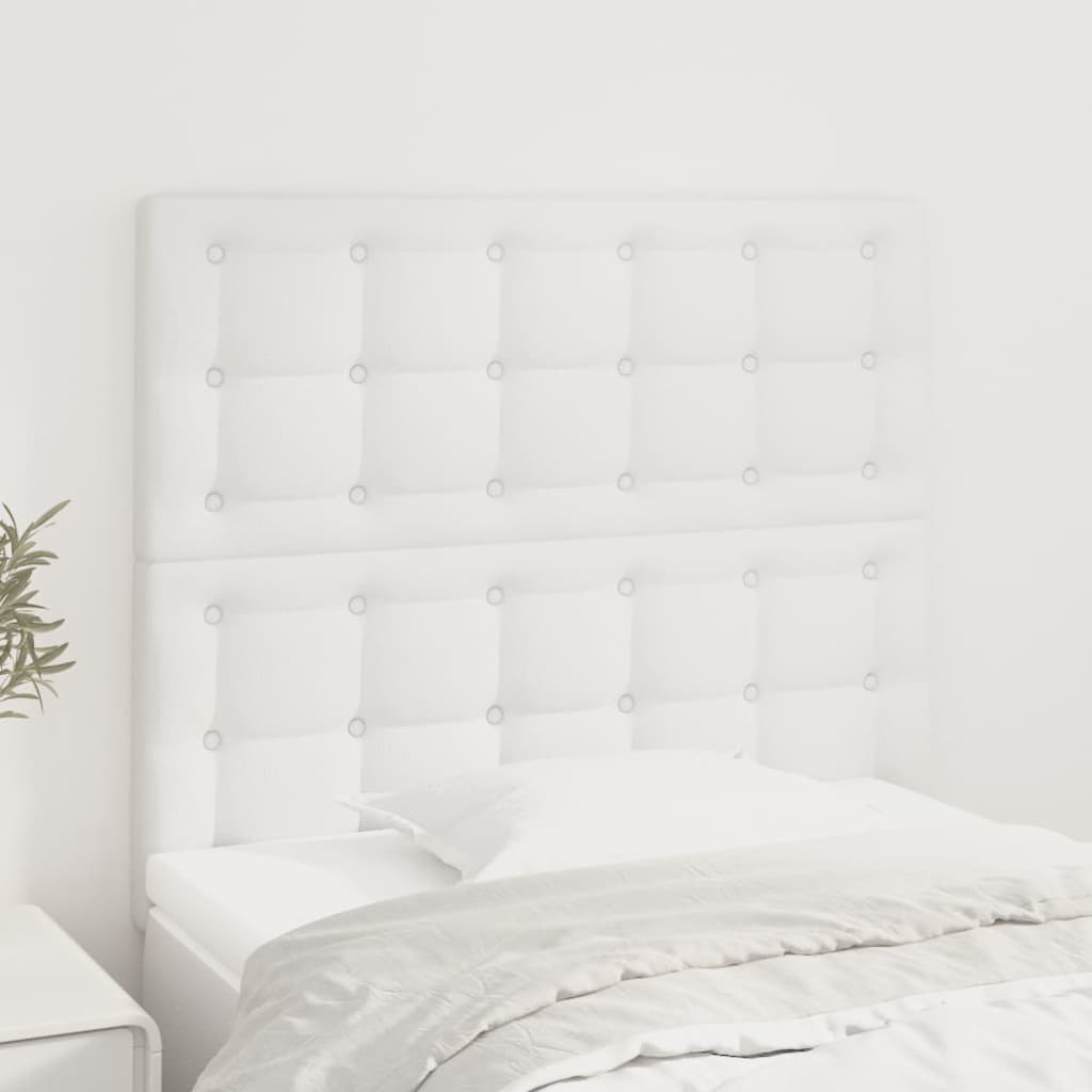 Uzglavlje Bijelo 80x5x118/128 cm Imitacija kože