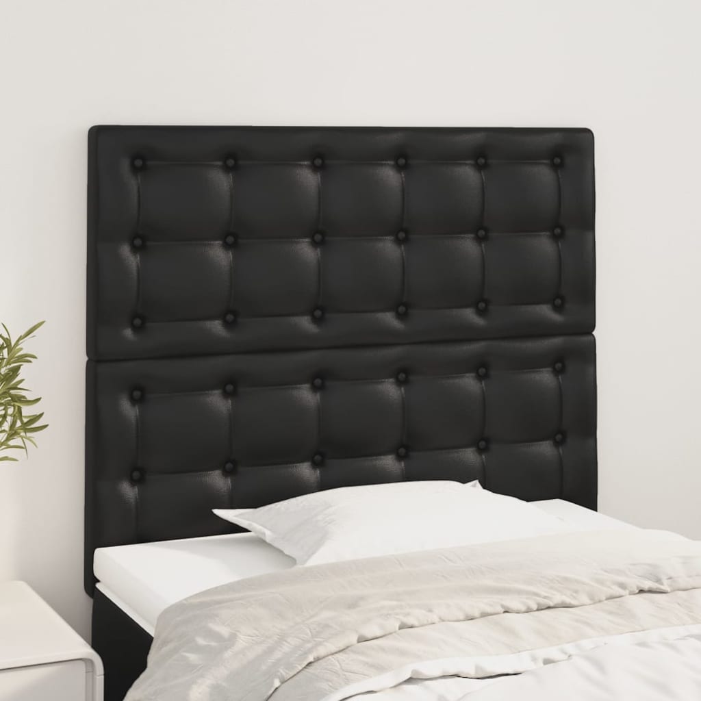 Uzglavlje crno 90x5x118/128 cm umjetna koža