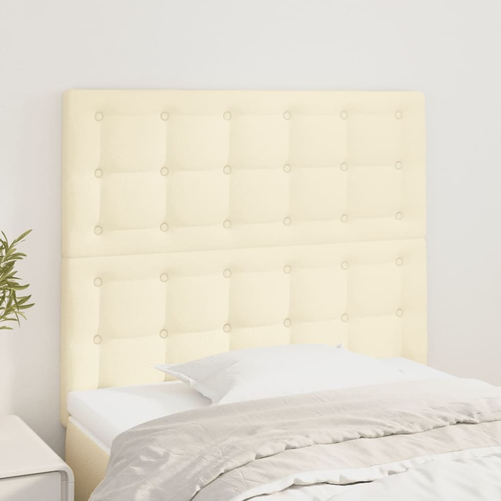 Uzglavlje krem 90x5x118/128 cm umjetna koža