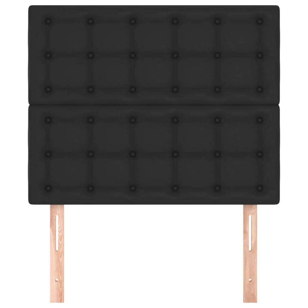 Uzglavlje crno 100x5x118/128 cm umjetna koža