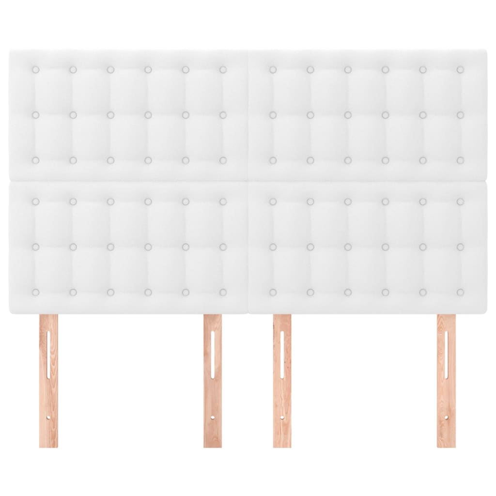 Uzglavlje Bijelo 144x5x118/128 cm Imitacija kože