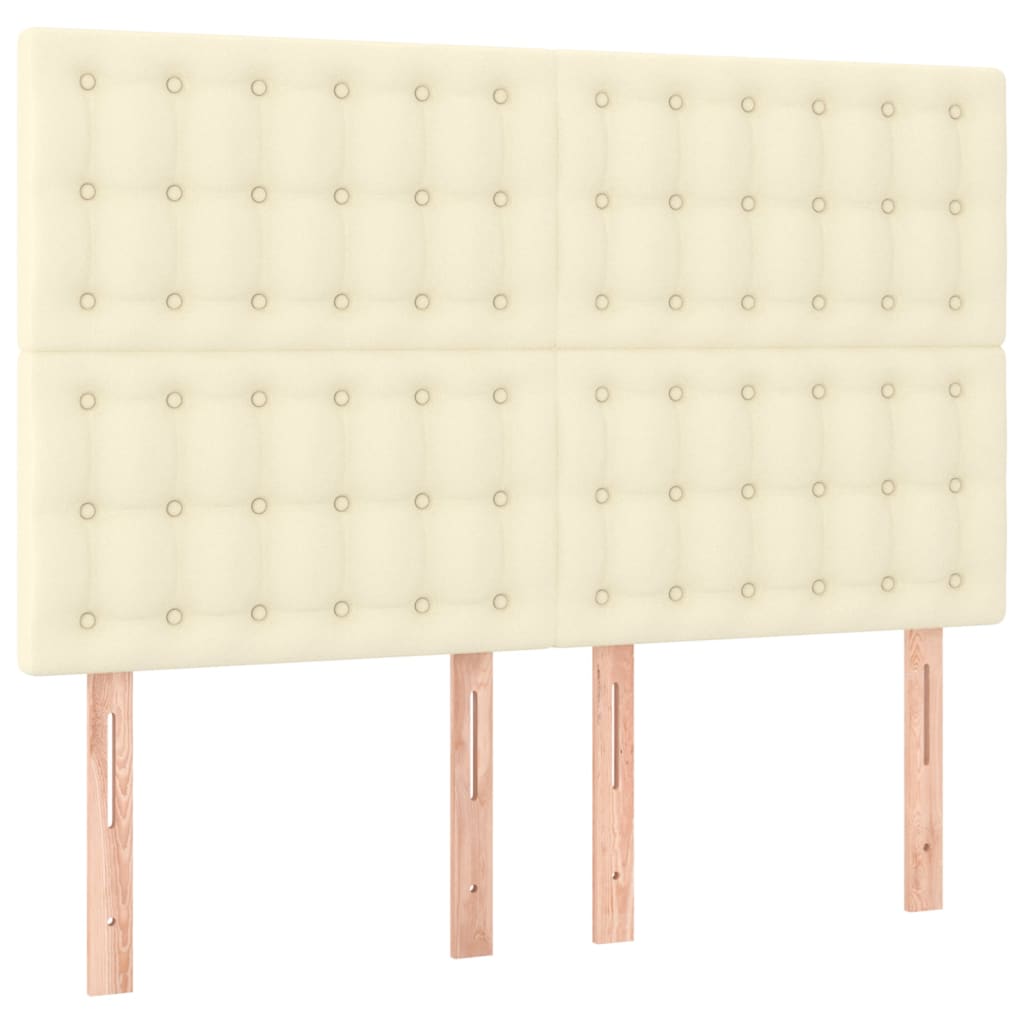 Uzglavlje krem boje 144x5x118/128 cm umjetna koža