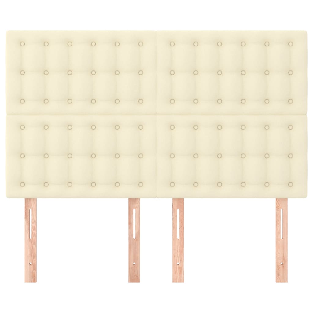 Uzglavlje krem boje 144x5x118/128 cm umjetna koža