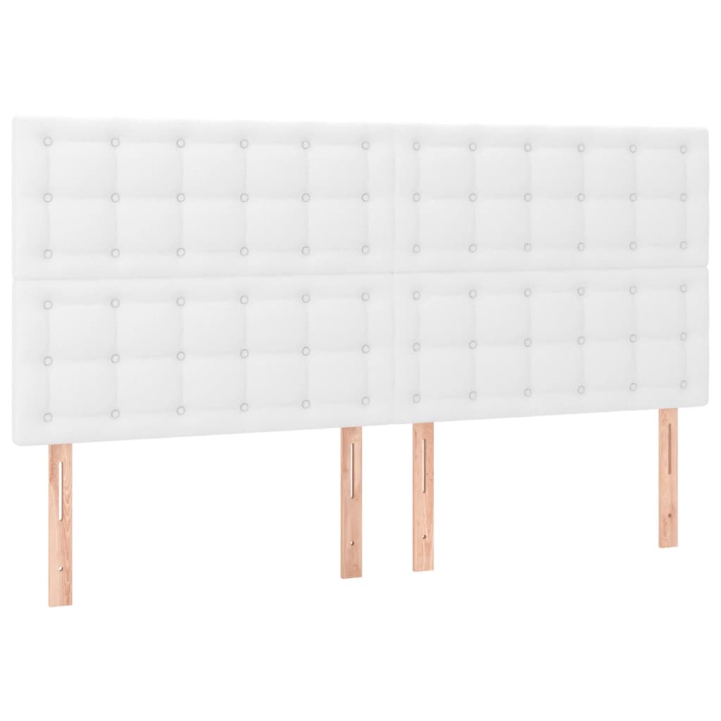Uzglavlje Bijelo 180x5x118/128 cm Imitacija kože