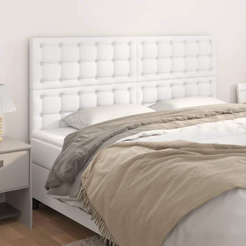 Uzglavlje Bijelo 180x5x118/128 cm Imitacija kože