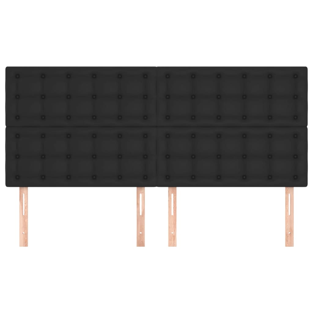 Uzglavlje Crno 200x5x118/128 cm Imitacija kože