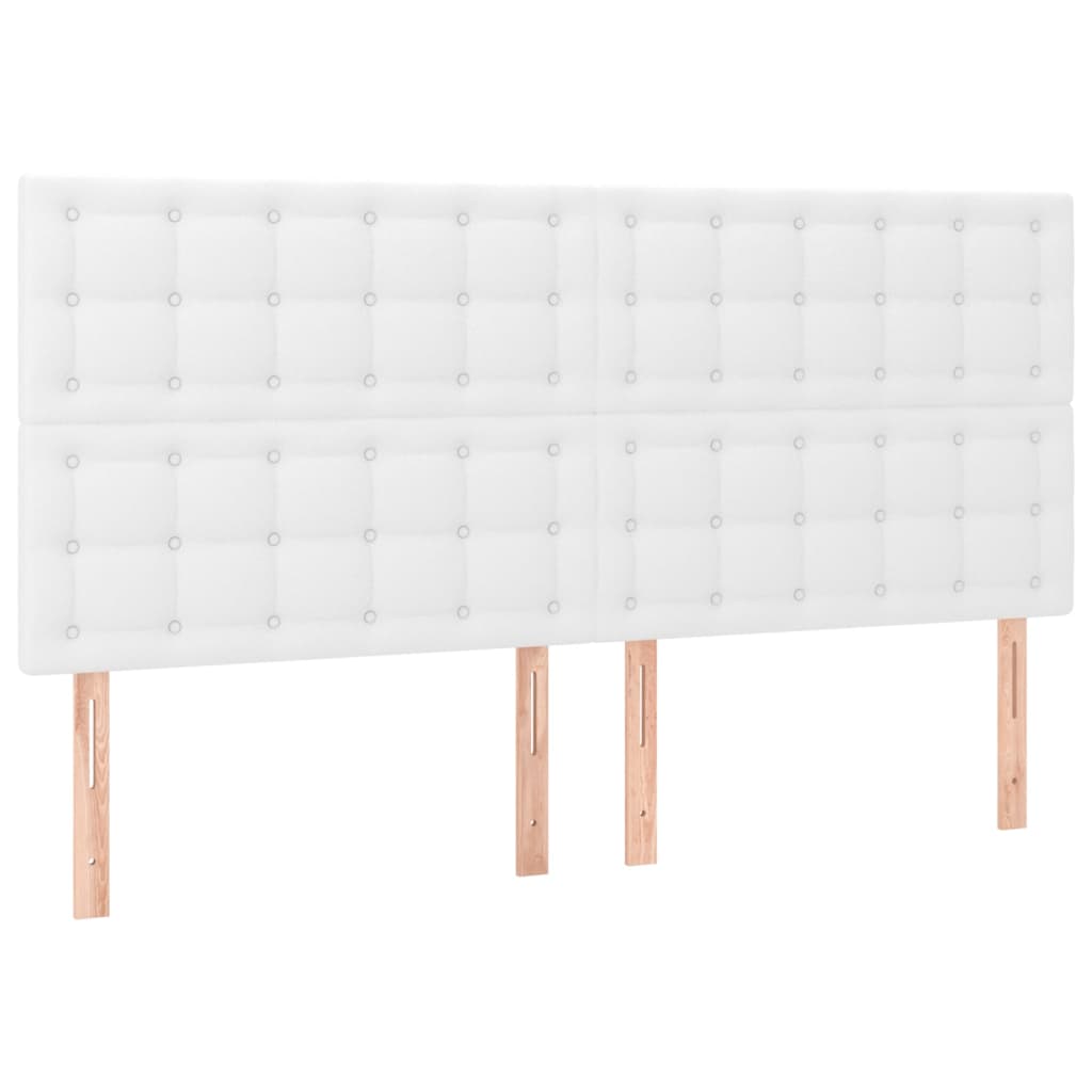 Uzglavlje Bijelo 200x5x118/128 cm Imitacija kože