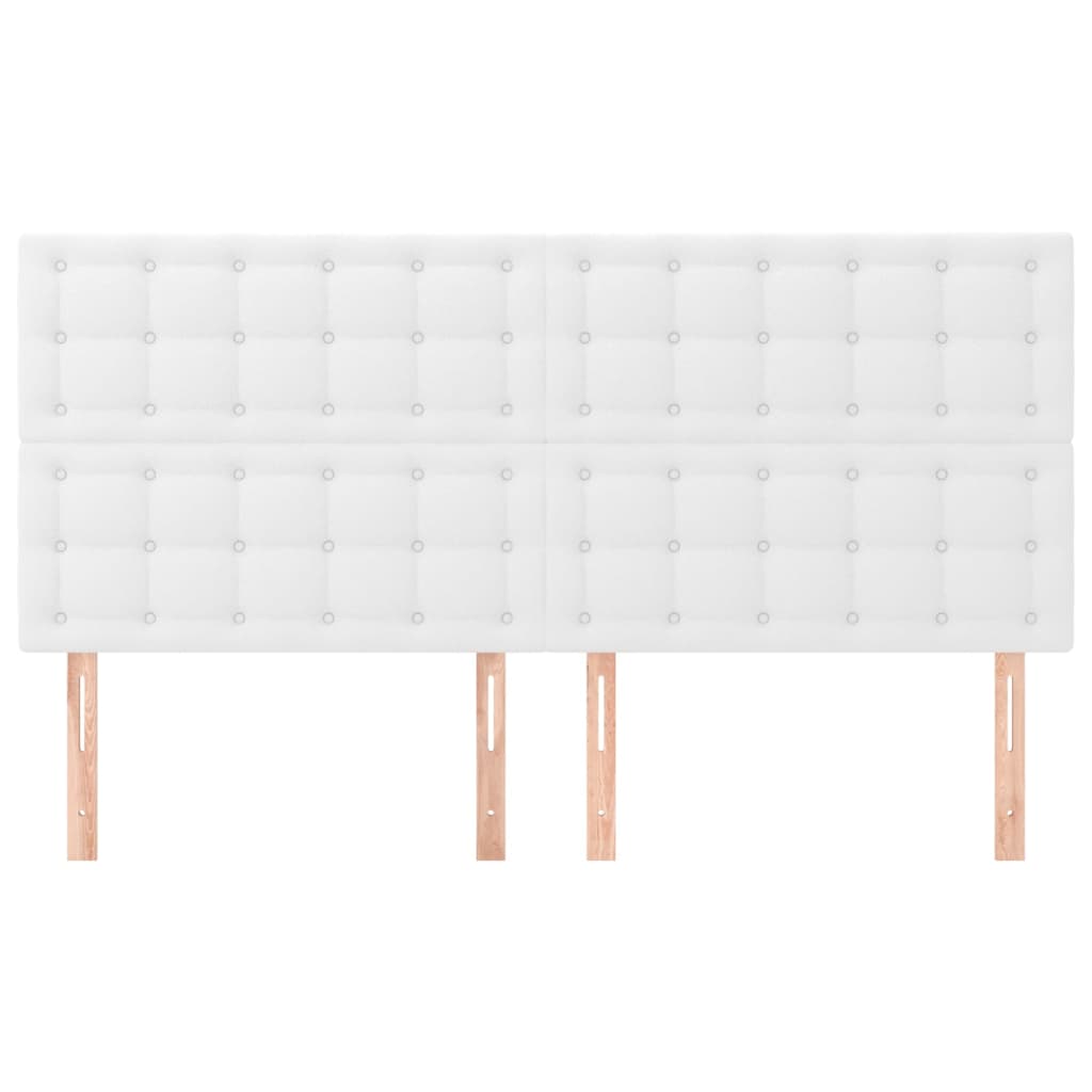 Uzglavlje Bijelo 200x5x118/128 cm Imitacija kože