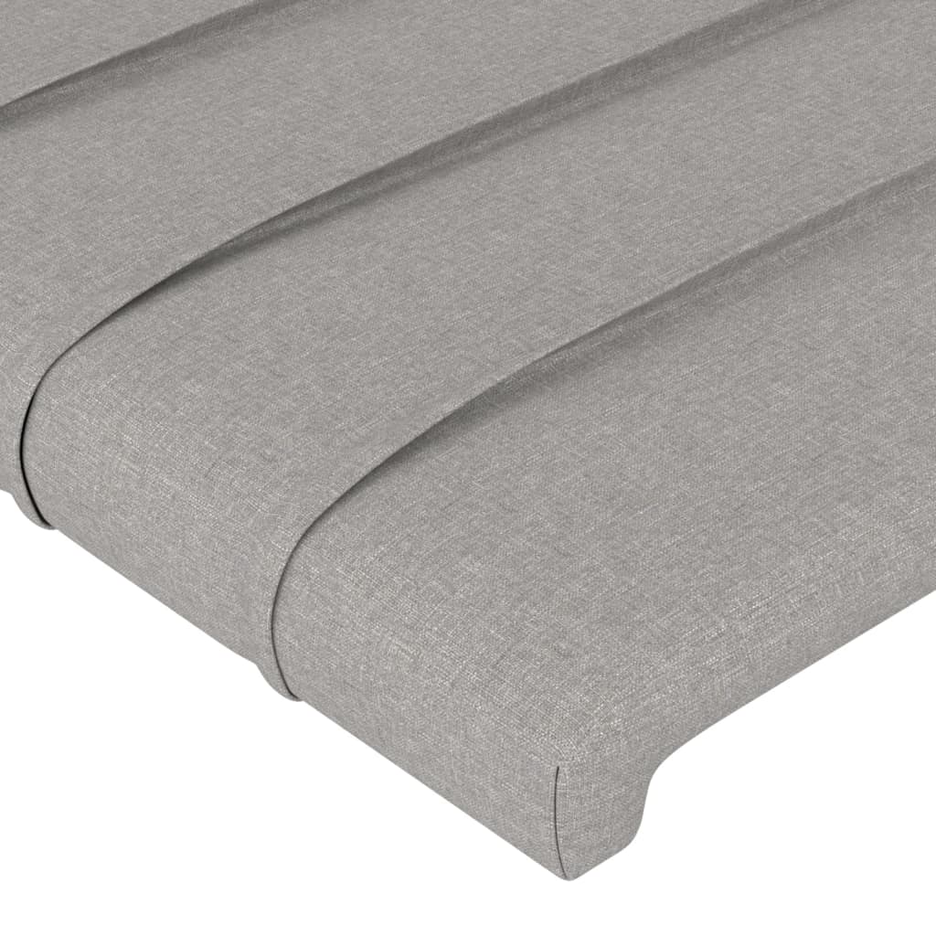 Uzglavlje svijetlosivo 90x5x118/128 cm tkanina