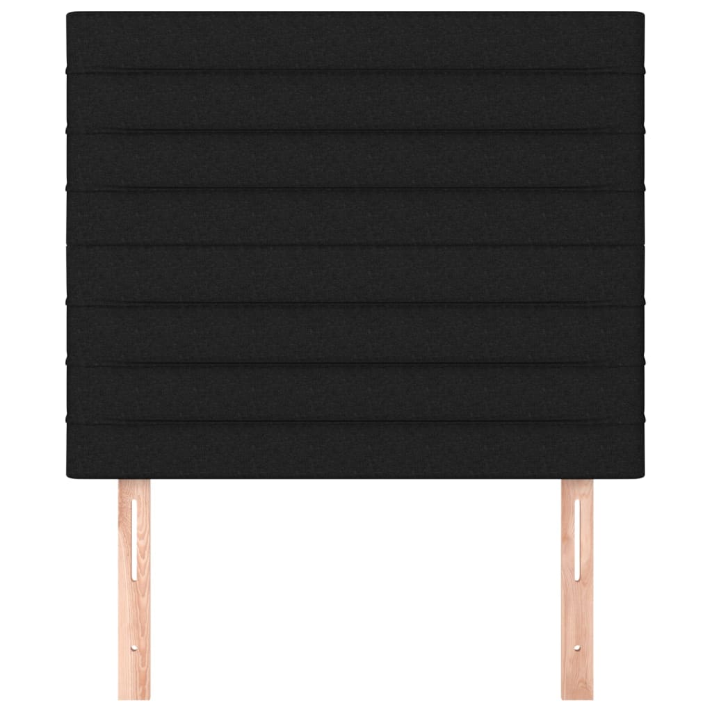 Uzglavlje Crno 90x5x118/128 cm Tkanina