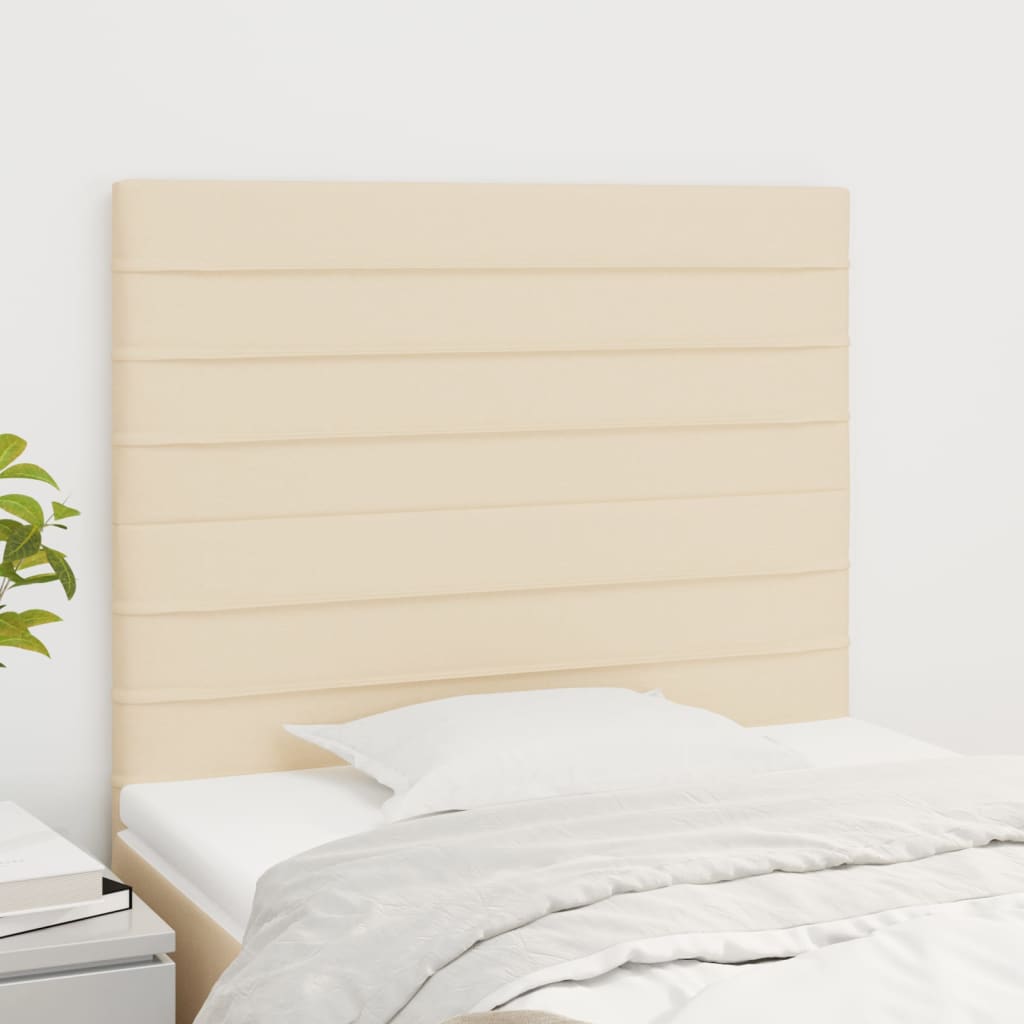 Uzglavlje krem boje 90x5x118/128 cm tkanina