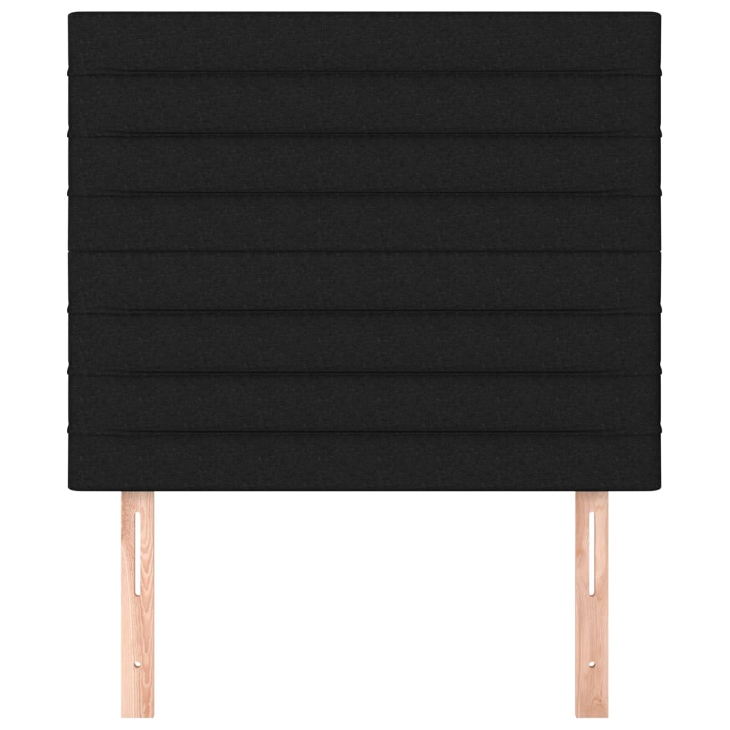 Uzglavlje crno 100x5x118/128 cm tkanina