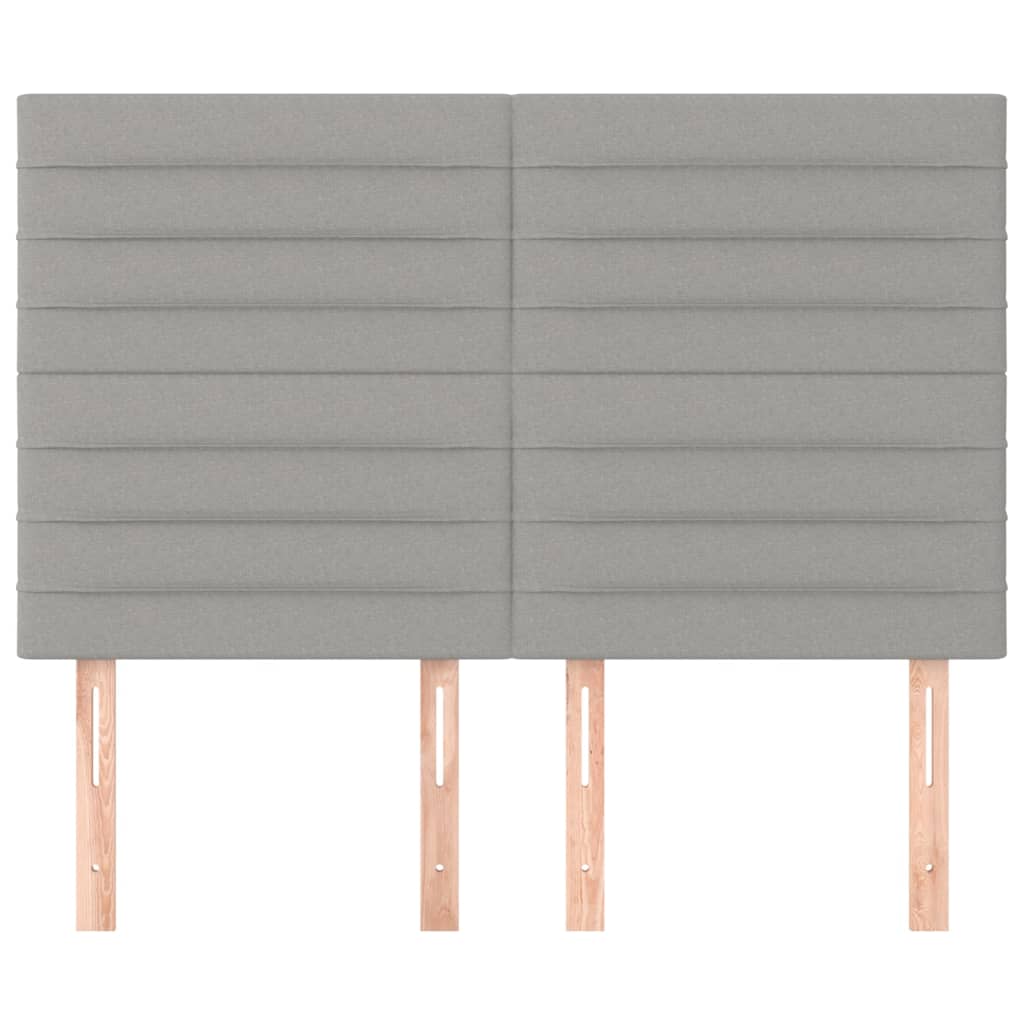 Uzglavlje svijetlosivo 144x5x118/128 cm tkanina
