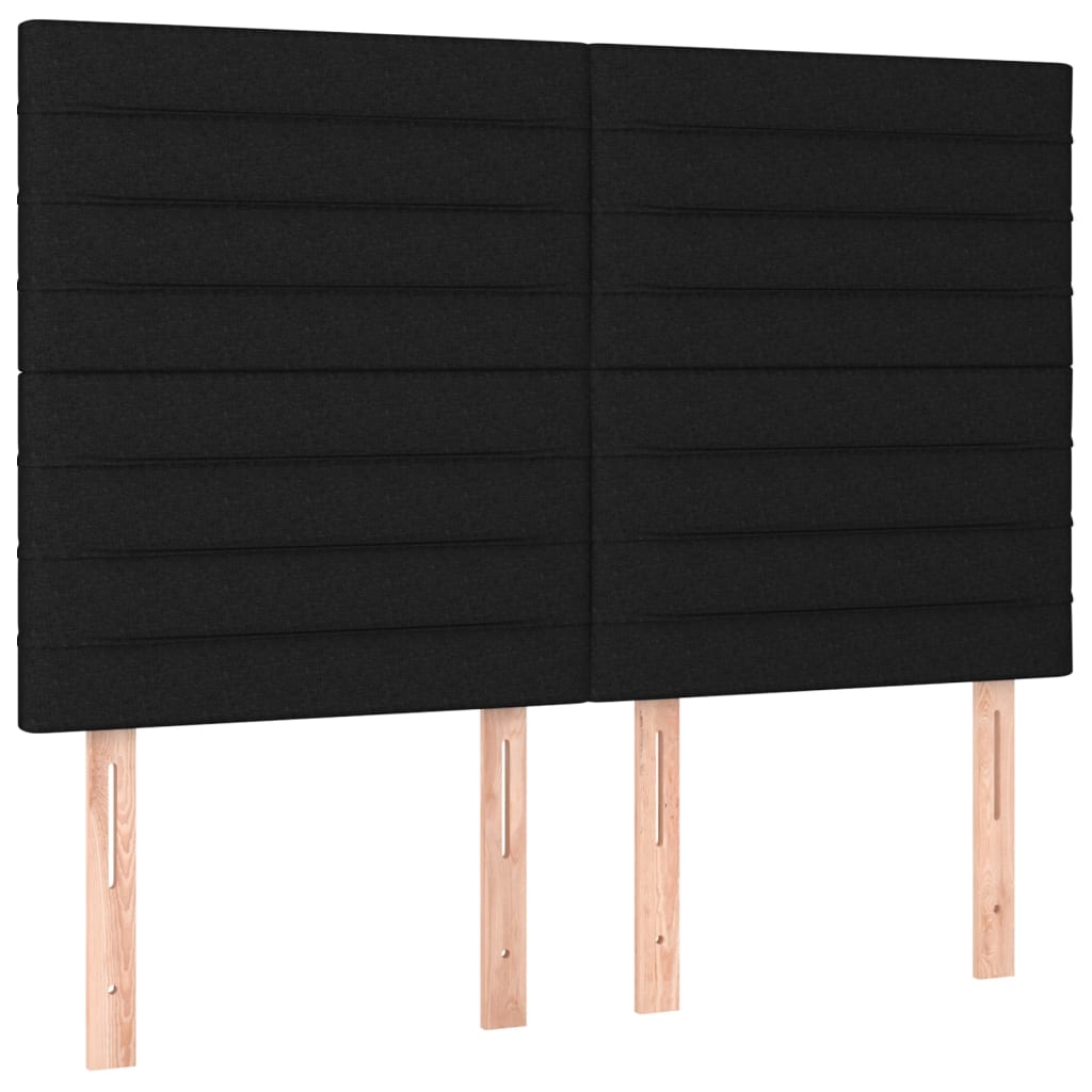 Uzglavlje crno 144x5x118/128 cm tkanina
