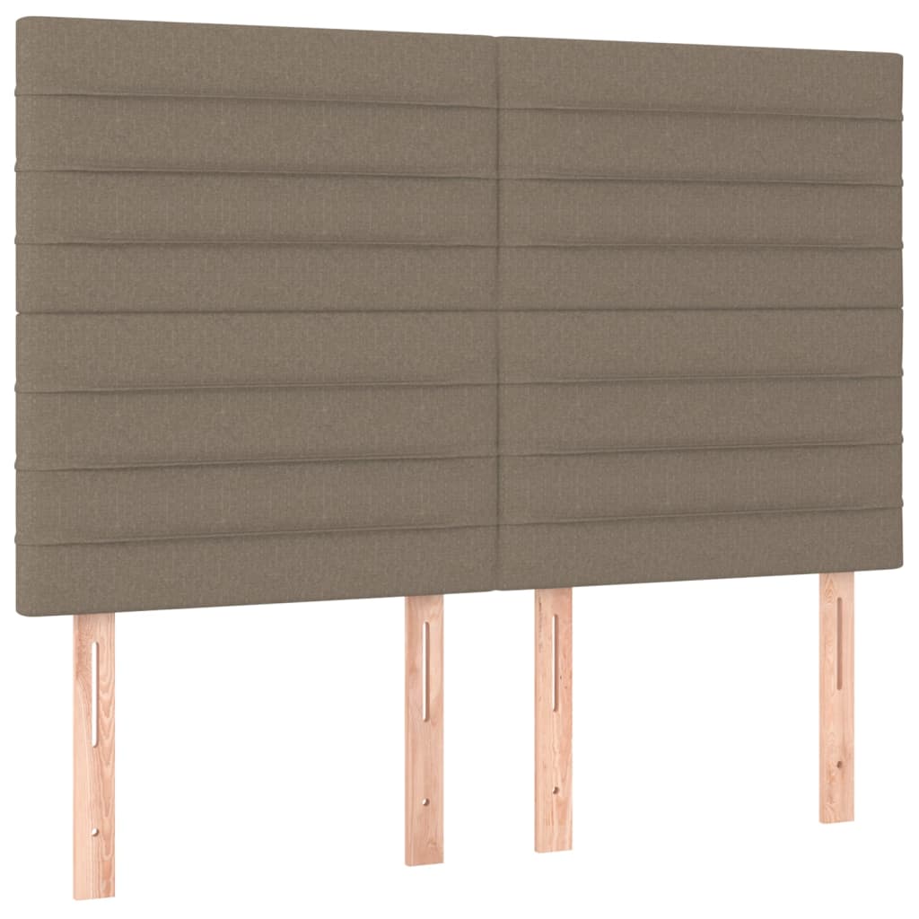 Uzglavlje boje taupe 144x5x118/128 cm tkanina
